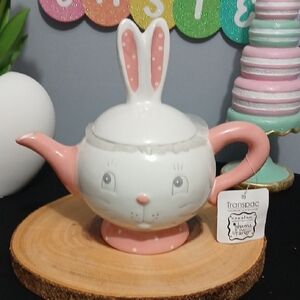 Johanna Parker Transpac Bunny Teapot NWT